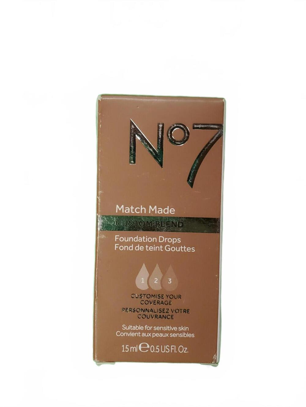 new No7 Match Made Foundation Drops DEEPLY TOFFEE